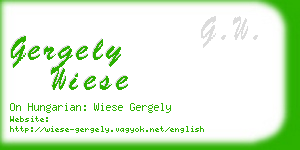 gergely wiese business card